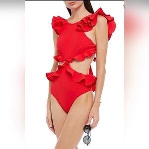 ZIMMERMANN The Lovestruck One-Piece Swimsuit AU3 US8-10 L Ruffle Cut Out